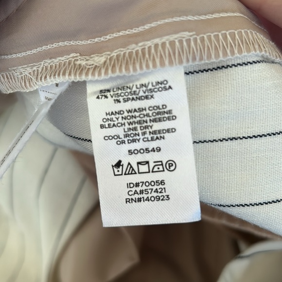 NWT Loft Plus Linen Blend Striped Shorts Size 16 - Picture 5 of 6